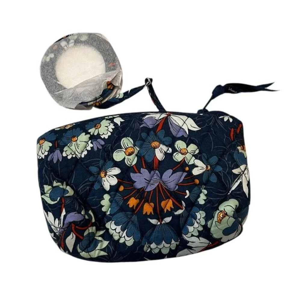 Vera Bradley Compact Travel‎ Cosmetic Floral Bursts Bag Makeup Pouch